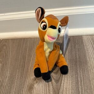 Disney Store Bambi Deer Plush Mini Bean Bag NWT in Plastic Exclusive
